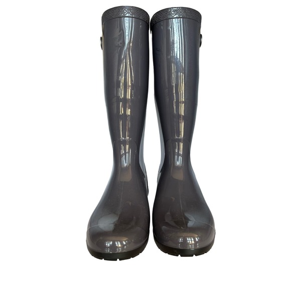 UGG Women's Shaye Rain Boot Waterproof Grey Glossy Finish - Picture 5 of 5
